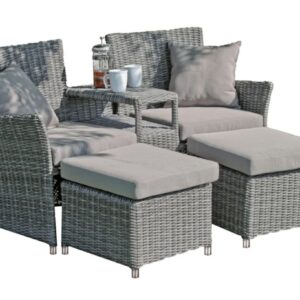 Gartensessel Lounge Doppelsessel Set CALGARY 3-teilig inkl. Kissen EAN:4041908070838