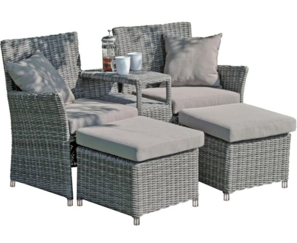 Gartensessel Lounge Doppelsessel Set CALGARY 3-teilig inkl. Kissen EAN:4041908070838