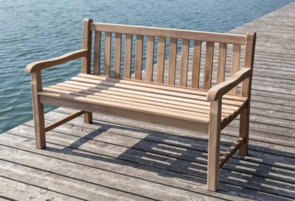 Teak Gartenbank Timberly 150 cm 3-sitzig mit Armlehne EAN:4041908076038