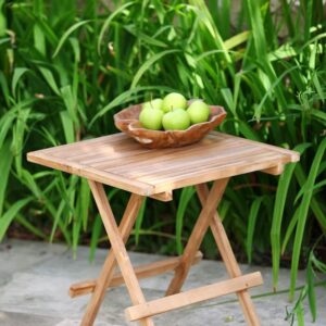 Beistelltisch Klapptisch SIMUK Teakholz quadratisch von GardenPleasure EAN:4041908132567