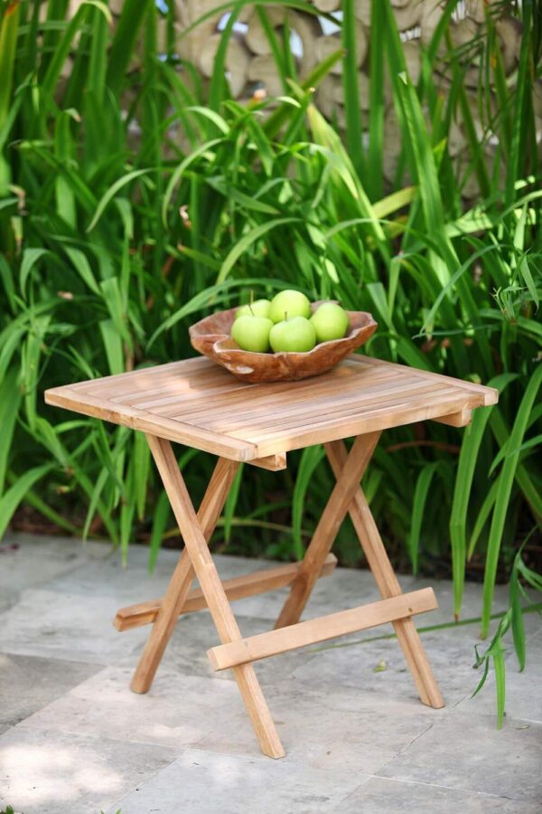 Beistelltisch Klapptisch SIMUK Teakholz quadratisch von GardenPleasure EAN:4041908132567