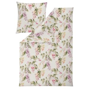 Estella Interlock Jersey Bettwäsche 6952-985 Blumen Blätter 135x200 EAN:4053912472355