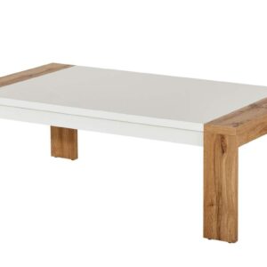 Couchtisch ONE 120 x 67 cm Melamin weiß mit Eiche EAN:4251449108512