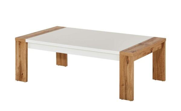 Couchtisch ONE 120 x 67 cm Melamin weiß mit Eiche EAN:4251449108512