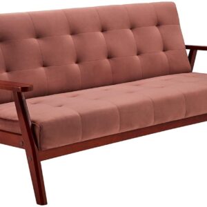 SalesFever Schlafsofa skandinavisch Samt rose EAN:4251744807004