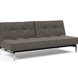 Innovation Splitback Klappsofa 216 Flashtex Dark Grey Chrom / Mattschwarz EAN:5700110818742