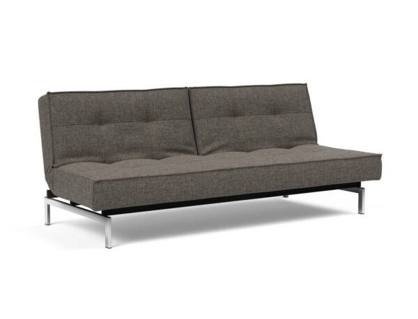 Innovation Splitback Klappsofa 216 Flashtex Dark Grey Chrom / Mattschwarz EAN:5700110818742