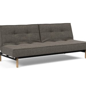 Innovation Splitback Klappsofa 216 Flashtex Dark Grey Stem Holz hell / Gestell schwarz EAN:5700110818810