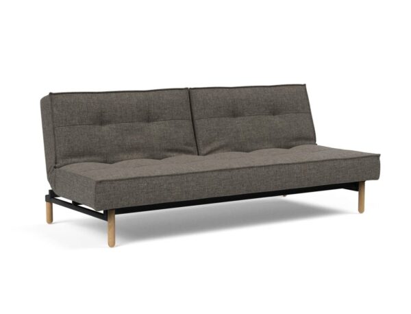 Innovation Splitback Klappsofa 216 Flashtex Dark Grey Stem Holz hell / Gestell schwarz EAN:5700110818810