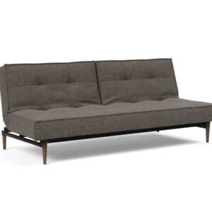 Innovation Splitback Klappsofa 216 Flashtex Dark Grey Styletto Holz dunkel / Gestell schwarz EAN:5700110819039