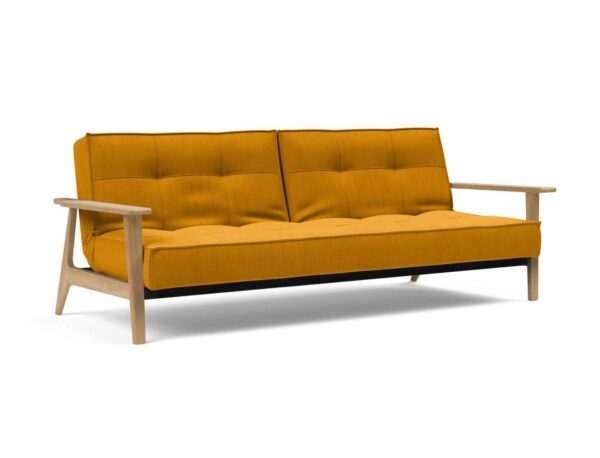 Innovation Splitback Klappsofa 507 Elegance Burned Curry Elk Rauch-Eiche / Gestell schwarz EAN:5700110929622