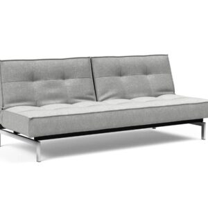 Innovation Splitback Klappsofa 590 Micro Check Grey Chrom / Mattschwarz EAN:5700110945295