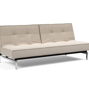 Innovation Splitback Klappsofa 612 Linen Sand Grey Chrom / Mattschwarz EAN:5700110945295