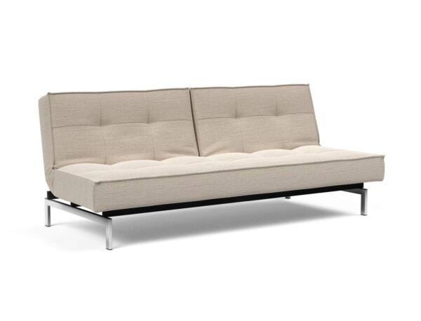 Innovation Splitback Klappsofa 612 Linen Sand Grey Chrom / Mattschwarz EAN:5700110945295