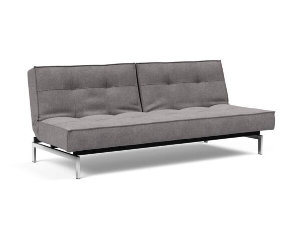 Innovation Splitback Klappsofa 217 Flashtex Light Grey Chrom / Mattschwarz EAN:5700110945295