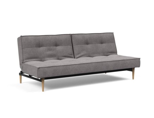 Innovation Splitback Klappsofa 217 Flashtex Light Grey Styletto Holz hell / Gestell schwarz EAN:5700110945301