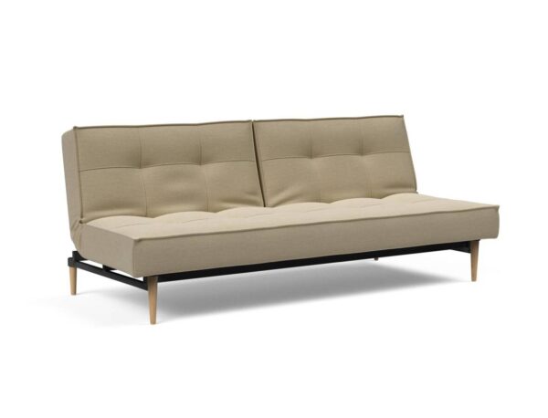 Innovation Splitback Klappsofa 571 Vivus Dusty Sand Styletto Holz hell / Gestell schwarz EAN:5700110945301