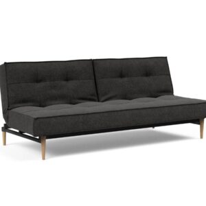 Innovation Splitback Klappsofa 577 Kenya Dark Grey Styletto Holz hell / Gestell schwarz EAN:5700110945301