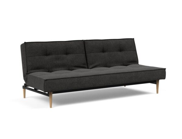 Innovation Splitback Klappsofa 577 Kenya Dark Grey Styletto Holz hell / Gestell schwarz EAN:5700110945301