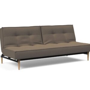 Innovation Splitback Klappsofa 585 Argus Brown Styletto Holz hell / Gestell schwarz EAN:5700110945301