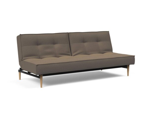 Innovation Splitback Klappsofa 585 Argus Brown Styletto Holz hell / Gestell schwarz EAN:5700110945301