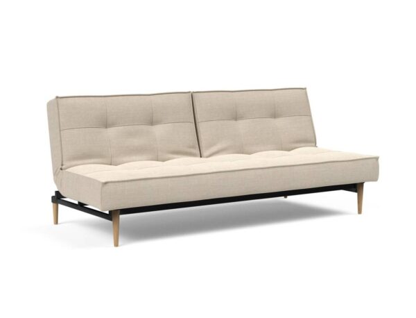 Innovation Splitback Klappsofa 586 Phobos Latte Styletto Holz hell / Gestell schwarz EAN:5700110945301