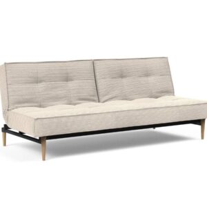 Innovation Splitback Klappsofa 594 Corduroy Ivory Styletto Holz hell / Gestell schwarz EAN:5700110945301