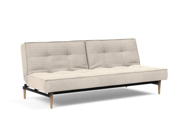 Innovation Splitback Klappsofa 594 Corduroy Ivory Styletto Holz hell / Gestell schwarz EAN:5700110945301