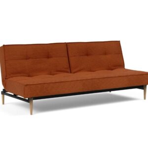 Innovation Splitback Klappsofa 595 Curduroy Burnt Orange Styletto Holz hell / Gestell schwarz EAN:5700110945301