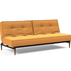 Innovation Splitback Klappsofa 536 Boucle Ochre Styletto Holz dunkel / Gestell schwarz EAN:5700110945400