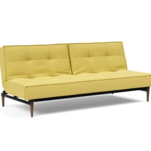 Innovation Splitback Klappsofa 554 Soft Mustard Flow Styletto Holz dunkel / Gestell schwarz EAN:5700110945400