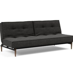 Innovation Splitback Klappsofa 577 Kenya Dark Grey Styletto Holz dunkel / Gestell schwarz EAN:5700110945400