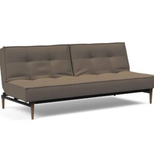 Innovation Splitback Klappsofa 585 Argus Brown Styletto Holz dunkel / Gestell schwarz EAN:5700110945400