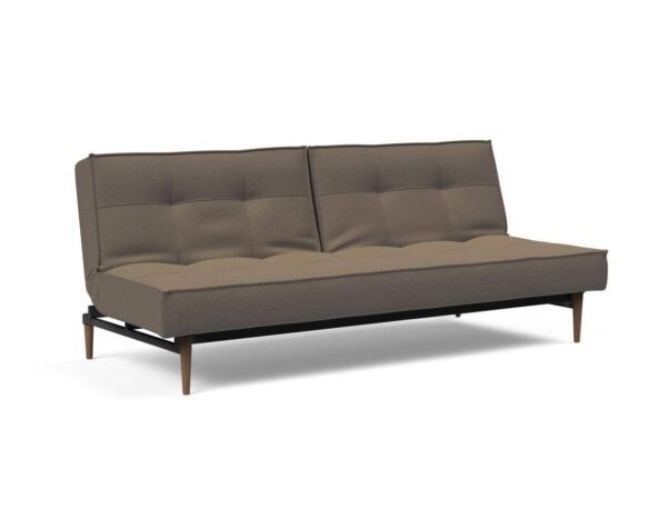 Innovation Splitback Klappsofa 585 Argus Brown Styletto Holz dunkel / Gestell schwarz EAN:5700110945400