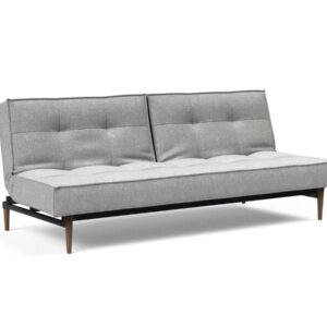 Innovation Splitback Klappsofa 590 Micro Check Grey Styletto Holz dunkel / Gestell schwarz EAN:5700110945400