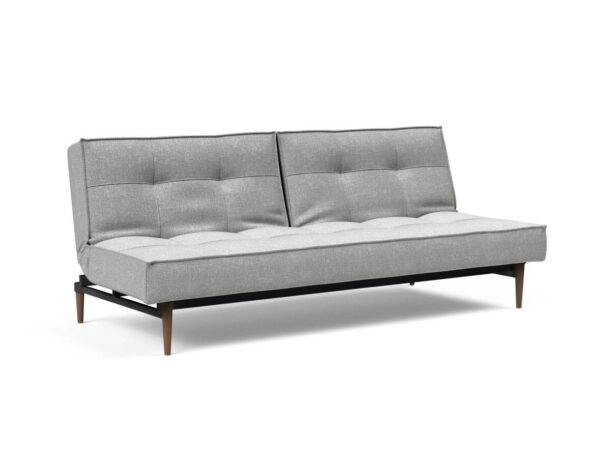 Innovation Splitback Klappsofa 590 Micro Check Grey Styletto Holz dunkel / Gestell schwarz EAN:5700110945400