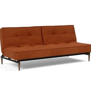 Innovation Splitback Klappsofa 595 Curduroy Burnt Orange Styletto Holz dunkel / Gestell schwarz EAN:5700110945400