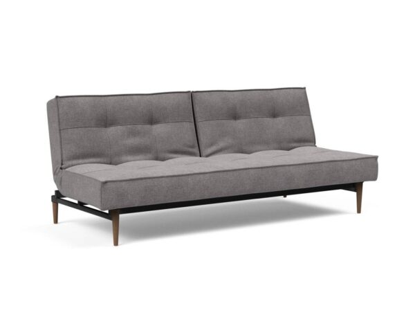 Innovation Splitback Klappsofa 217 Flashtex Light Grey Styletto Holz dunkel / Gestell schwarz EAN:5700110945400