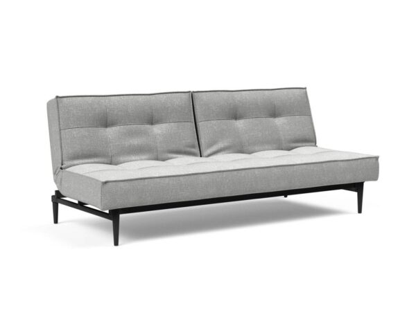 Innovation Splitback Klappsofa 590 Micro Check Grey Styletto Holz schwarz / Gestell schwarz EAN:5700110945417