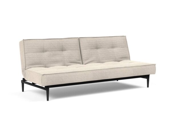 Innovation Splitback Klappsofa 594 Corduroy Ivory Styletto Holz schwarz / Gestell schwarz EAN:5700110945417