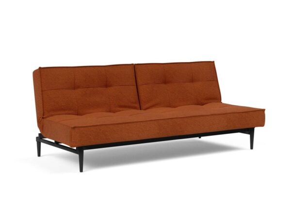 Innovation Splitback Klappsofa 595 Curduroy Burnt Orange Styletto Holz schwarz / Gestell schwarz EAN:5700110945417