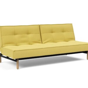 Innovation Splitback Klappsofa 554 Soft Mustard Flow Stem Holz hell / Gestell schwarz EAN:5700110945424