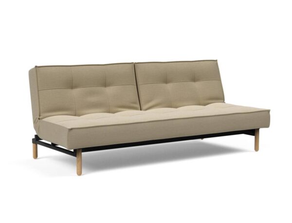 Innovation Splitback Klappsofa 571 Vivus Dusty Sand Stem Holz hell / Gestell schwarz EAN:5700110945424