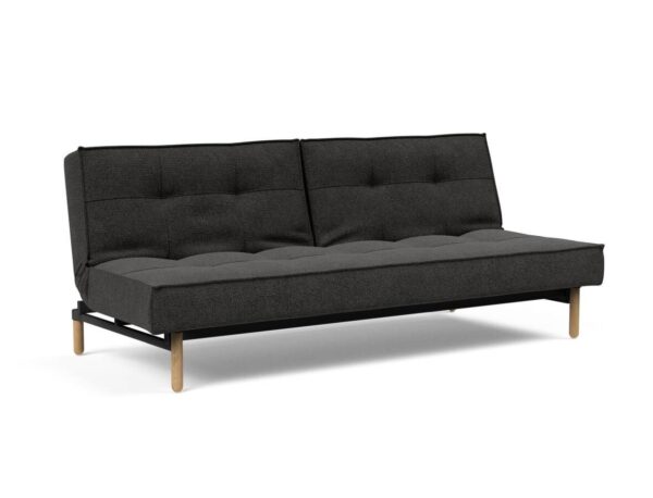 Innovation Splitback Klappsofa 577 Kenya Dark Grey Stem Holz hell / Gestell schwarz EAN:5700110945424