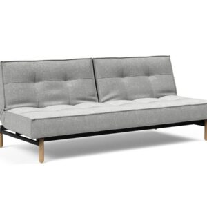 Innovation Splitback Klappsofa 590 Micro Check Grey Stem Holz hell / Gestell schwarz EAN:5700110945424