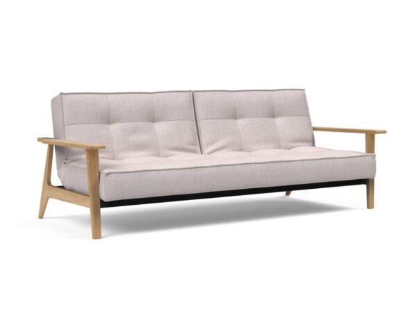 Innovation Splitback Klappsofa 300 Weda Sand Elk Rauch-Eiche / Gestell schwarz EAN:5700110945479