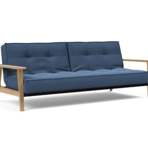 Innovation Splitback Klappsofa 537 Boucle Blue Elk Rauch-Eiche / Gestell schwarz EAN:5700110945479