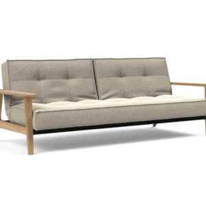 Innovation Splitback Klappsofa 539 Boucle Beige Elk Rauch-Eiche / Gestell schwarz EAN:5700110945479