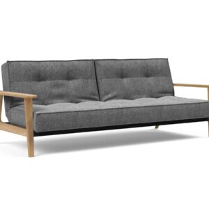 Innovation Splitback Klappsofa 563 Twist Charcoal Elk Rauch-Eiche / Gestell schwarz EAN:5700110945479