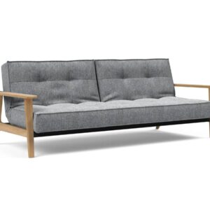 Innovation Splitback Klappsofa 565 Twist Granite Elk Rauch-Eiche / Gestell schwarz EAN:5700110945479